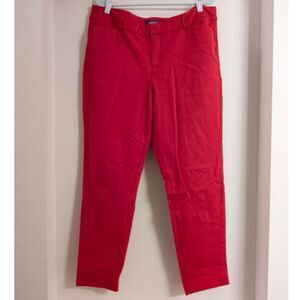Old Navy Red Pixie Stretch Skinny Slim Pants size 16R